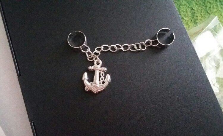 Anchor Ear Clip For Women - Silver